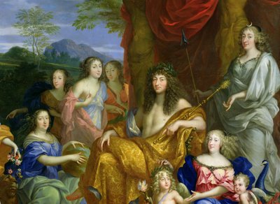 De familie van Lodewijk XIV (1638-1715) 1670 (detail) door Jean Nocret